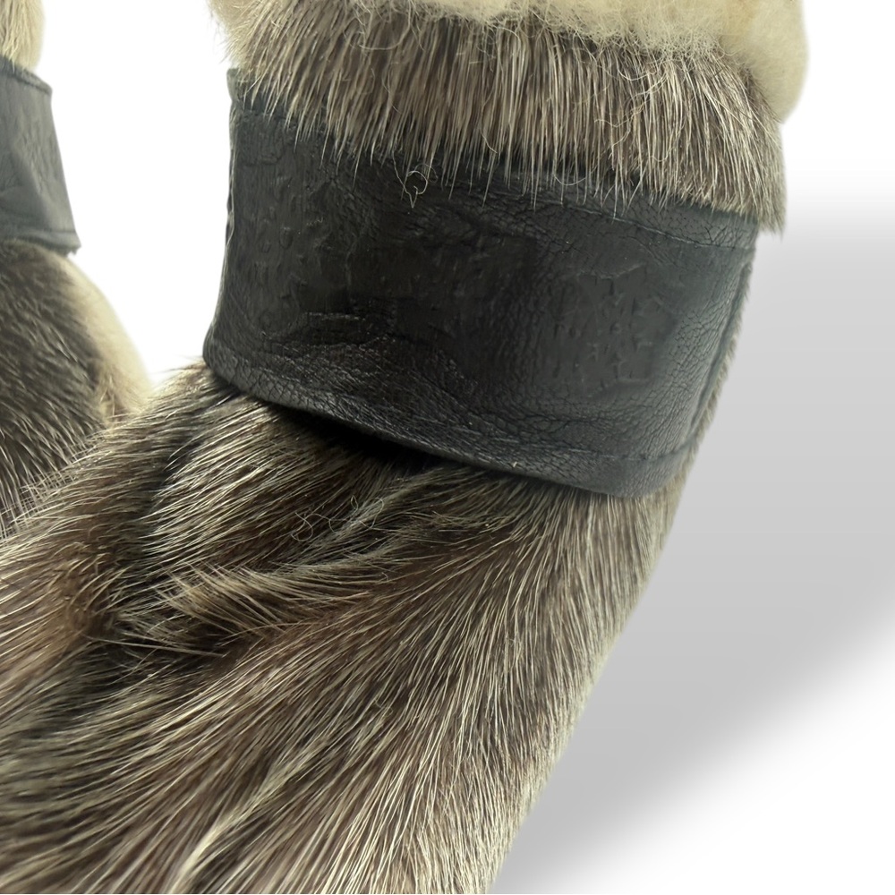 Infant Shearling & Seal Fur Booties – Size 18 Months Moccasins Cold Weather - Picture 5 of 7